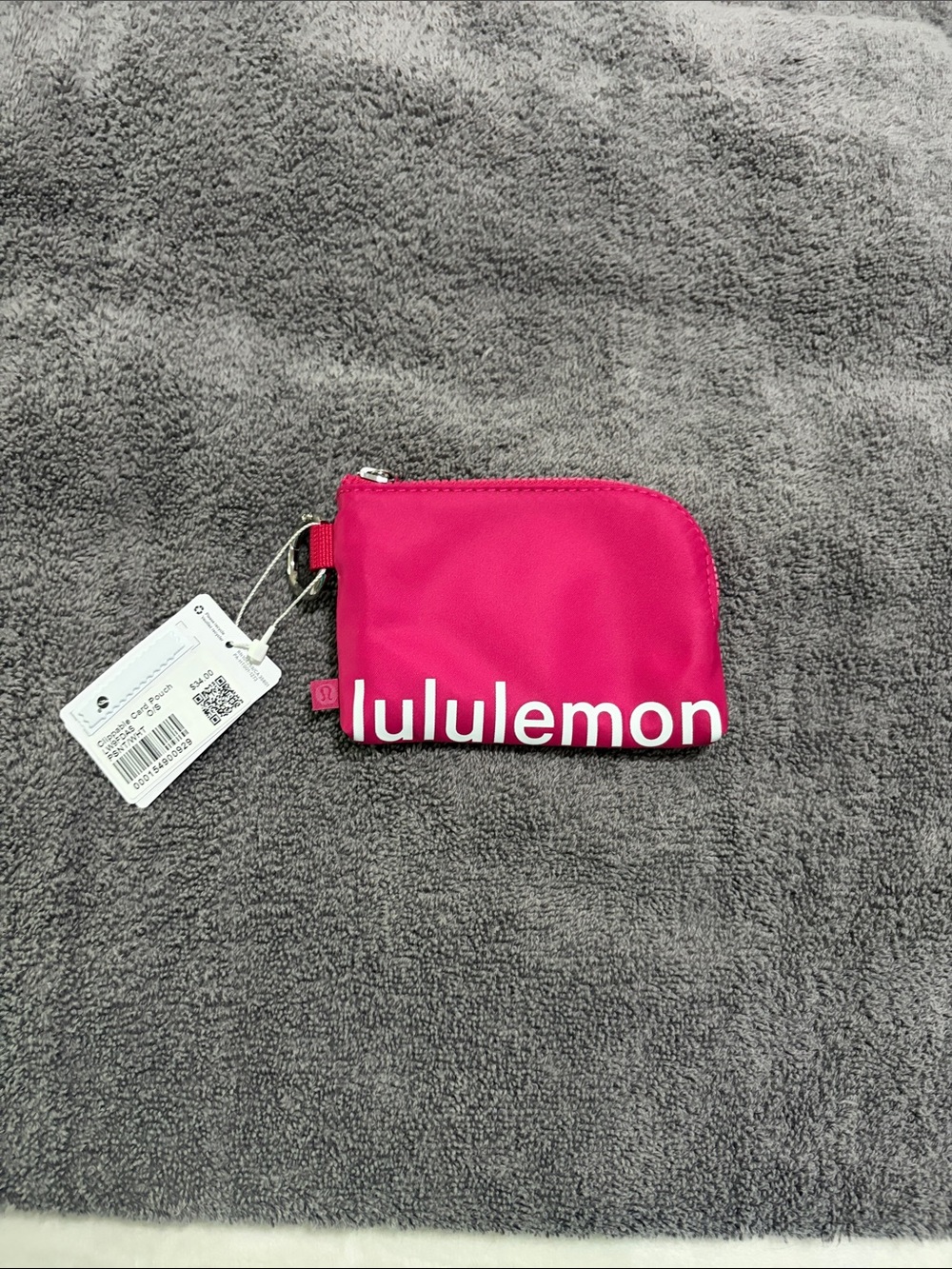 lululemon athletica Hot Pink Zip Card & Coin Pouch